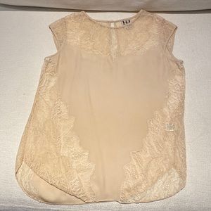Beige Silk & Lace blouse